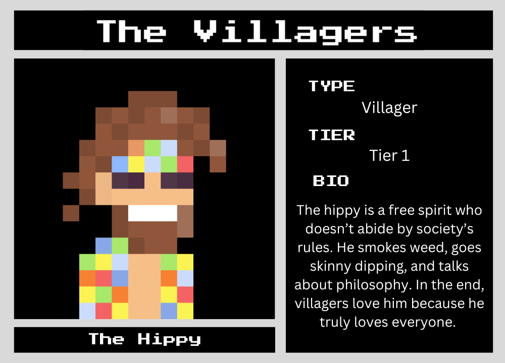 The Hippy biography card